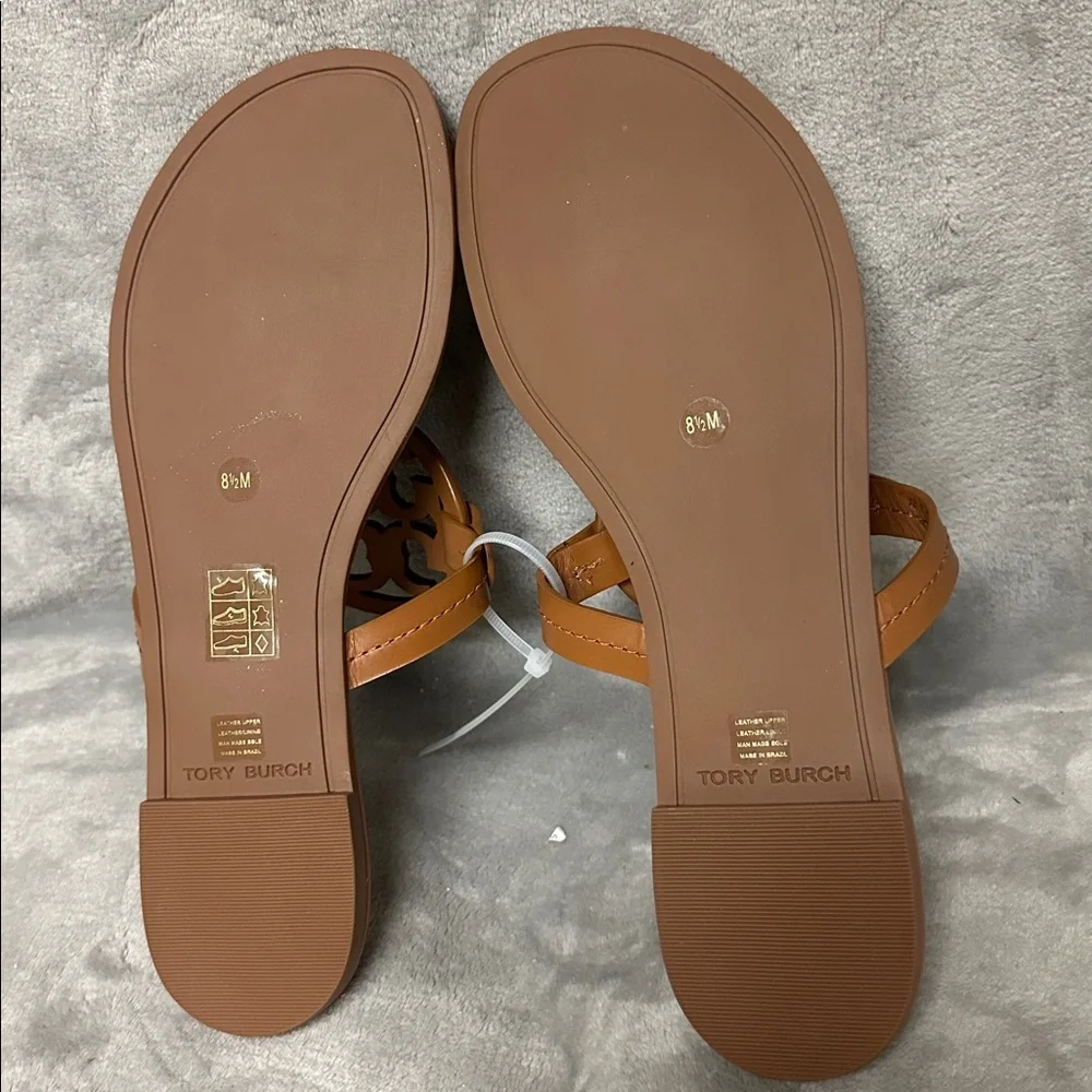Tory Burch Metal Miller Soft Leather Sandals Size 8.5 - Picture 6 of 7